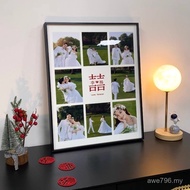 Swing Table Batch Jiugongge Wedding Photo Frame Wall-Mounted Photo Frame Photo Frame Photo Fixed Pho