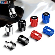 4Pcs Hyundai Car Tire Valve Caps Automotive Metal Parts Printed With New Car Logo Bicycle Car Access