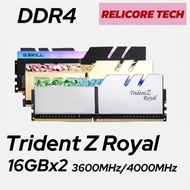 G.SKILL Trident Z Royal/Trident RGB- 32GB(16GBx2) 3600MHz/4000MHz DDR4 CL18 USED (7-DAYS PRE-ORDER)