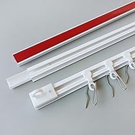 Ontrack Self Adhesive Curtain Track, Wall Track Set- No Drill, No Damage, Wall mounted, Adhesive Cur