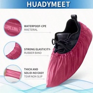 100-Pair Pack Disposable Shoe Covers - Non-Slip High Quality Booties, One-Time Use Foot Protectors F