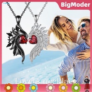  Angel Devil Necklace Angel Demon Wing Rhinestone Couple Necklace Set Valentines Day Gift