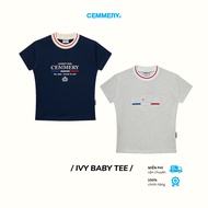 CEMMERY Local Brand Genuine Baby Tee Shirt Ivy Baby Tee Cotton 2-Way Large Woven Collar with 2-Color