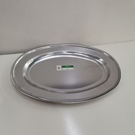 Oval Plate Stainless Steel Plate  41cm (  29cm*41cm ) Made In Malaysia oval plate