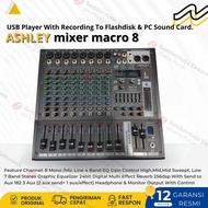 Sale MIXER AUDIO ASHLEY MACRO 8 / ASHLEY MACRO8 ORIGINAL 8 CHANNEL NEW