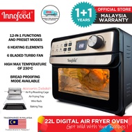 (OFFICIAL STORE) Innofood KT-CF22D HUGE CAPACITY (22L) Air Fryer Oven with Dehydrator and Proofing F