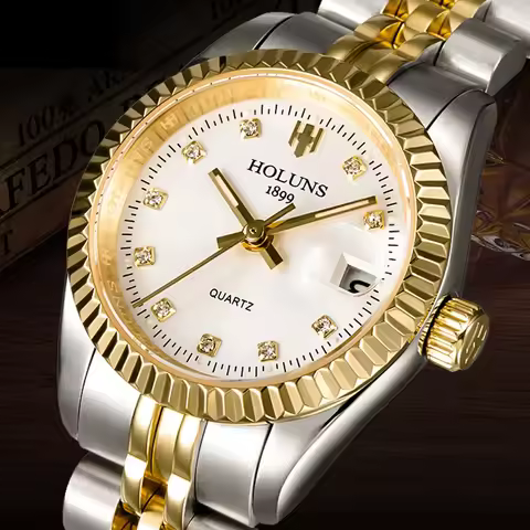 Holuns Women Watches Ladies Watch Top Brand Luxury Gold Role Classic Female Quartz Watch Diamond Wat