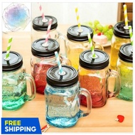 Mason Jar ★ Mason Ice Drinking Glass Jar | Vintage Glass Mug