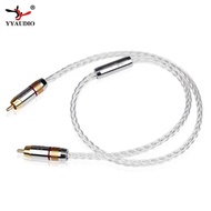 YYAUDIO 7N OCC Silver-plated 75OHM Hifi Digital Coaxial Audio Video Rca Cable Hi-end RCA to RCA Male