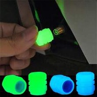 4Pcs Glow In The Dark Valve Caps, Valve Caps, Universal Fluorescent Tire Valve Caps, Illuminated Aut
