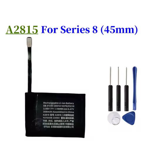 New Battery 308mAh A2815 Battery For iWatch Apple Watch Series 8 45mm A2815 Smart Watch Batteries + 