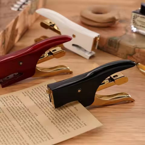 1pc Metal Handheld Stapler, Portable Multi-functional Paper Binding Tool, Office and School Supplies