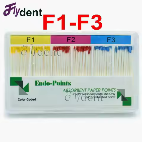 Dental Absorbent Paper Points F1 F2 F3 for Root Cancel Endodontics Cotton Fiber Tips Dentist Product