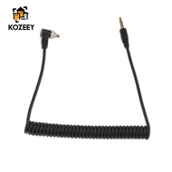 [KOZEEY] 3.5mm to Male  Sync Cable with Screw Lock for Trigger  Spring Cord 1.1ft-3.28ft (34-100cm)