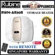 Rubine AR30R Storage Water Heater Remote control Series | 30L  | The Italian Brand | FREE Delivery |