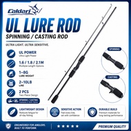 Caldari UL Lure Rod Spinning/Casting 1.6M-2.1M UL Power 2-Section Joran Pancing Ultralight Ringan