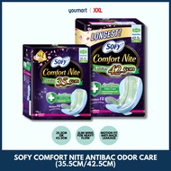 Sofy Comfort Nite AntiBac Odor Care Sanitary Pad • 35.5cm / 42.5cm • by XXL Store