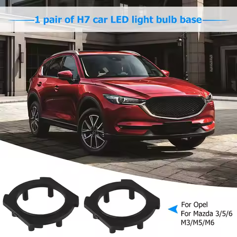 1 Pair H7 Car LED Headlight Bulb Base Adapter Auto Accessories Car LED Headlight Holder Base for Ope