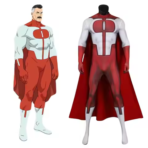 Invincible Omni Man Cosplay Costume Disguise for Adult Zentai Suit Jumpsuit Nolan Grayson Roleplay H