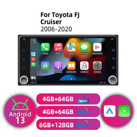 2 Din Car Radio for Toyota FJ Cruiser 2006-2020 Multimedia Wireless Carplay & Android Auto 7" Androi