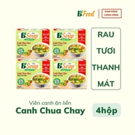 4 Hộp/ 20 Viên Canh Chua Chay Ăn Liền sấy thăng hoa thực phẩm tiện lợi nhanh chóng B Soup