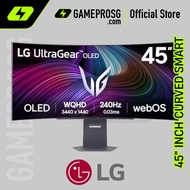LG 45GX90SA-B 45-Inch UltraGear™ OLED WQHD 240Hz 0.03ms G-Sync Compatible 800R Curved Gaming Monitor