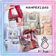 YumiYa Premium Tote bag PVC Handle Leather Transparent Plastic Bag Clear Thick Birthday Souvenir Ham