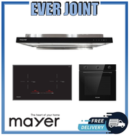 Mayer MMIH752CS [75cm] 2 Zone Induction Hob with Slider + Mayer MMSI903OT [90cm] Semi-Integrated Hood with Oil Tray + Mayer MMDO8R [60cm] Built-in Oven with Smoke Ventilation System Bundle Deal