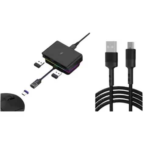 NEW-Magnetic RGB Lighted Charging Dock For Logitech G PRO X SUPERLIGHT 2 MX Master 3S 3 Anywhere VGN