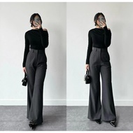 Etta Pants - Women's Pants - Highwaits Flare Pants - Women's Office Pants - Flare Semiwool