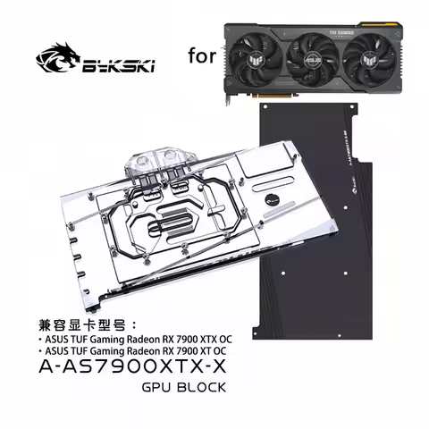 Bykski Water Block Use for ASUS TUF Radeon RX 7900 XT / XTX GAMING OC GPU Card / Copper Cooling Radi