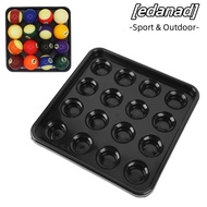 EDANAD Billiard Ball Tray, Plastic Black Pool Ball Tray, Billiard Accessories 16 Holes Billiard Ball