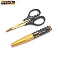 Harden Steel Curved Scissors 0-14mm Hole Puncher Reamer Drills for RC Car Boat Drone Clear Body Shel
