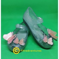 Zara Olivia Preloved Girl Shoe | Blue+Red Butterfly #2 | MM | Size 8 US