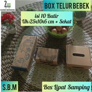 Salted Egg Box contains 10 + Dividers UK: 25x10x6 cm/ cardboard/ Try eggs/endog duck egg/ chicken eg