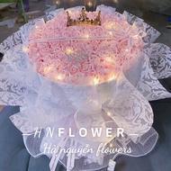 Wax roses - Bouquet of 99 wax roses combined with super luxurious mesh (can order colors upon reques