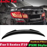 M5 F10 PSM Style Highkick Carbon Fiber Spoiler Rear Trunk Wings Lip Spoiler for BMW 5 Series 520i 52