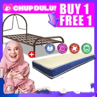 Florida Super-Base Extra-Base Single Metal Bed / Single Bed / Bedframe / Katil Besi / Tidur Katil Si