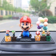 Mario Brothers Cute Car Ornaments Shaking Head Doll Car Interior Accessories Creative Female Male