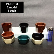 Paket Pot keramik mini shito mame small bonsai