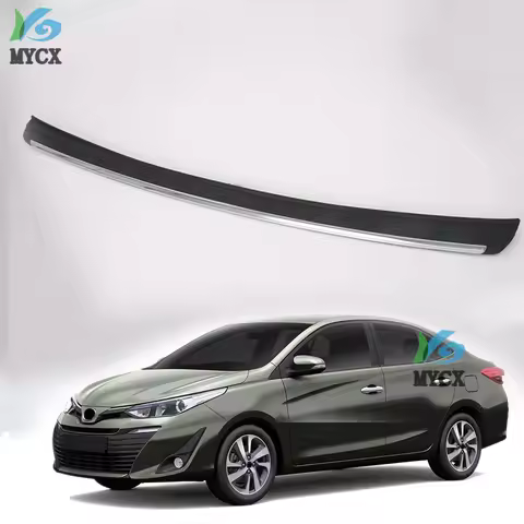 For Toyota VIOS 2019 ABS REAR DECK BUMPER PROTECTOR STEP PANEL BOOT COVER SILL PLATE TRUNK TRIM GARN