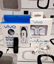 Handsfree BLUETOOTH VIVO + Free Headset VIVO Kabel / Hedset / Hetset Handsfree Hansfree Headphone Bl