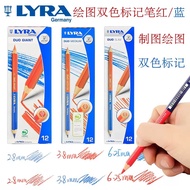 Lyra Germany Duo Slim/Giant Pencil Blue / Red Pencil for Marking