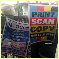 ▱ ◇ ∈ GCash Cash In Cash Out and Load Tindahan Business Tarpaulin Signage