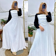 NEWEST 2024 ADERA DRESS CRINKLE AIRFLOW COMBINATION FASHION MUSLIM DRESS SIZE ML-XL COLOR 9