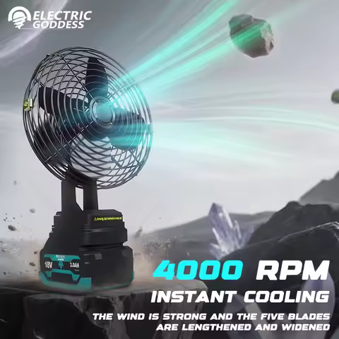 5/6/8 Inch 4000RPM Electric Fan Multiple Uses Powerful Power Low Noise Fan Power Tools For Makita 18