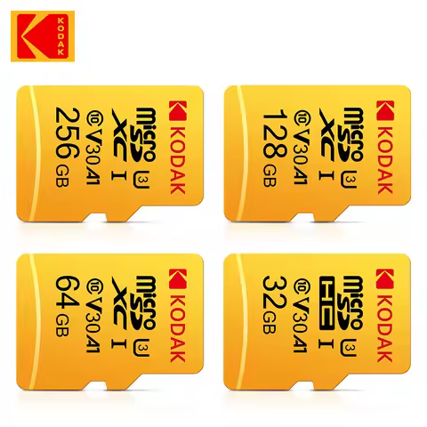Original KODAK 256GB Memory Card 128GB U3 4K Micro SD Card 64GB 32GB A1 SDHC Microsd UHS-I C10 TF Tr
