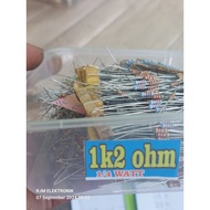 10 pcs resistors 1/4 watt value 1k2 ohm