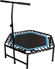 Body Building Indoor Outdoor Trampoline With Handle Bar Colorful Commercial