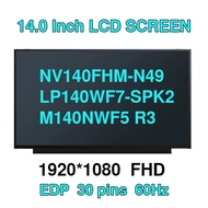 14.0 IPS Laptop LCD Screen B140HAN04.2 Fit NV140FHM-N49 N140HCA-EAC C1 LP140WF7-SPK2 M140NWF5 R3 Wit